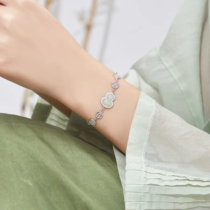 Lao Feng Xiang S925 Sterling Silver Bracelet Girl Women's-2