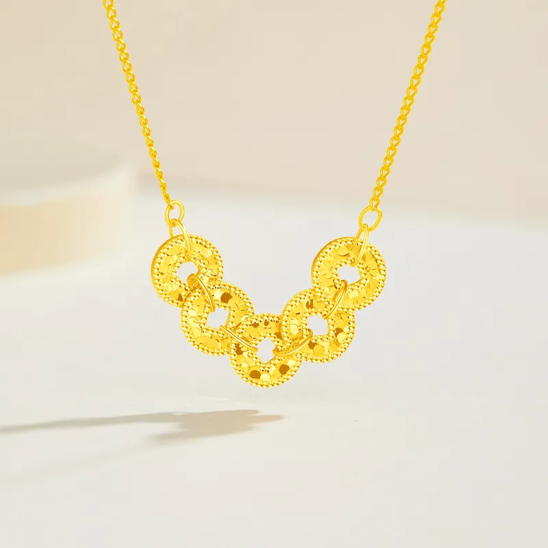 Lao Feng Xiang S925 Silver Necklaces Women's-2
