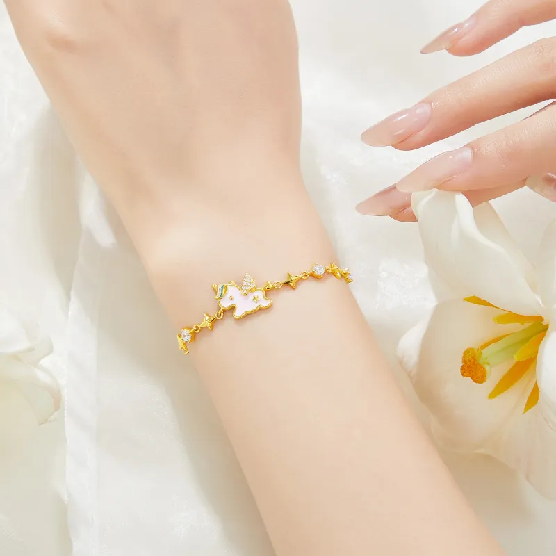 Lao Feng Xiang S925 Silver Bracelets Women's-4