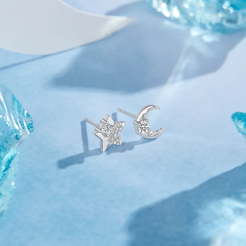 Lao Feng Xiang S999 Fine Silver Stud Earrings Women's-1