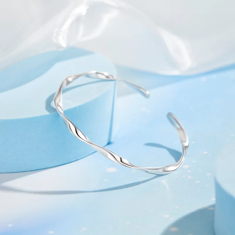 Lao Feng Xiang S925 Silver Bangles Women's-1