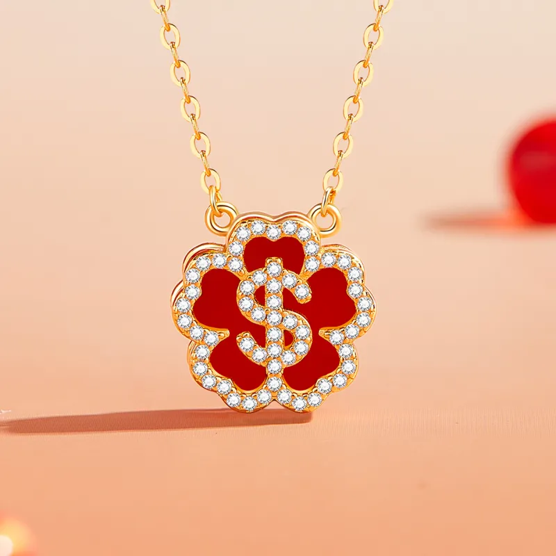 Lao Feng Xiang Agate Necklaces Women's-15