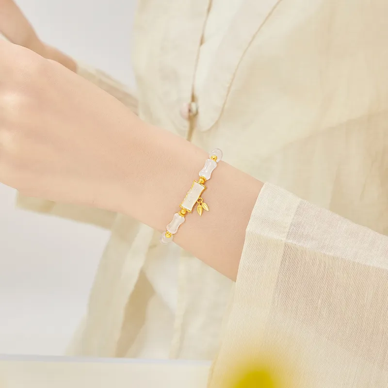 Lao Feng Xiang Natural Chalcedony Bracelets Unisex-1