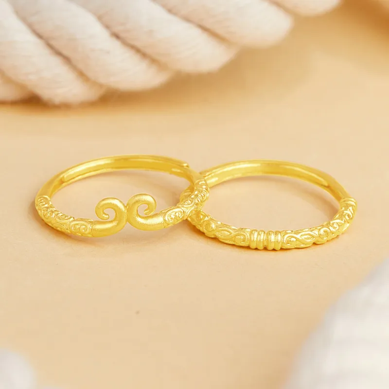 Lao Feng Xiang S925 Silver Rings Unisex-1