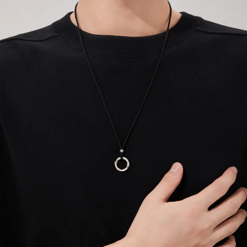 Lao Feng Xiang S999 Silver Sterling Silver Men's Necklace Men's-2