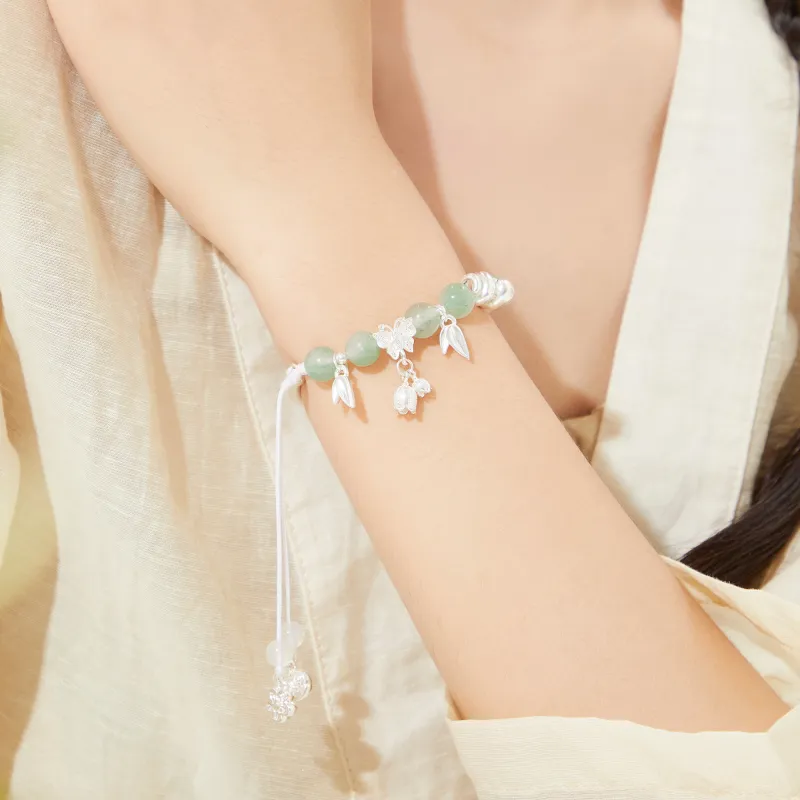 Lao Feng Xiang S925 Half Bangle Half Chain Layering Women's Bestie Girlfriend Box-2