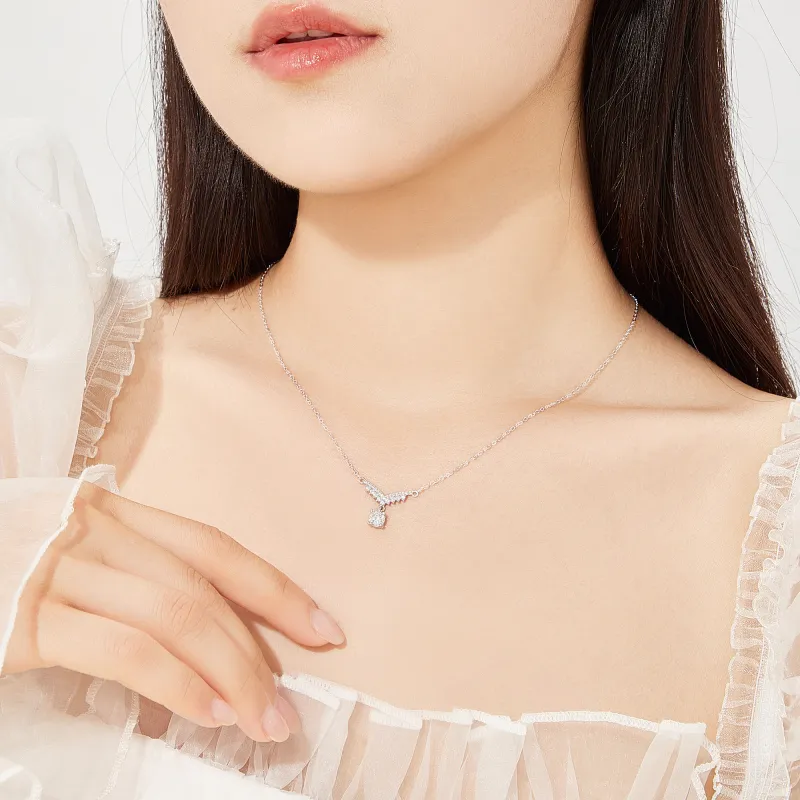 Lao Feng Xiang 925 Sterling Silver Necklaces Women's-5