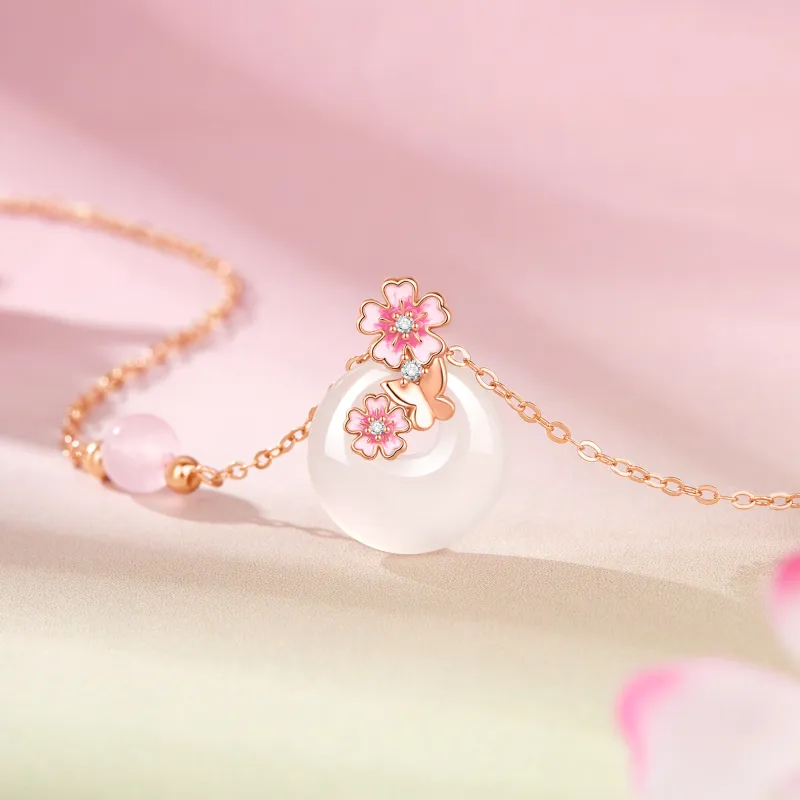 Lao Feng Xiang Chalcedony Necklaces Women's-3