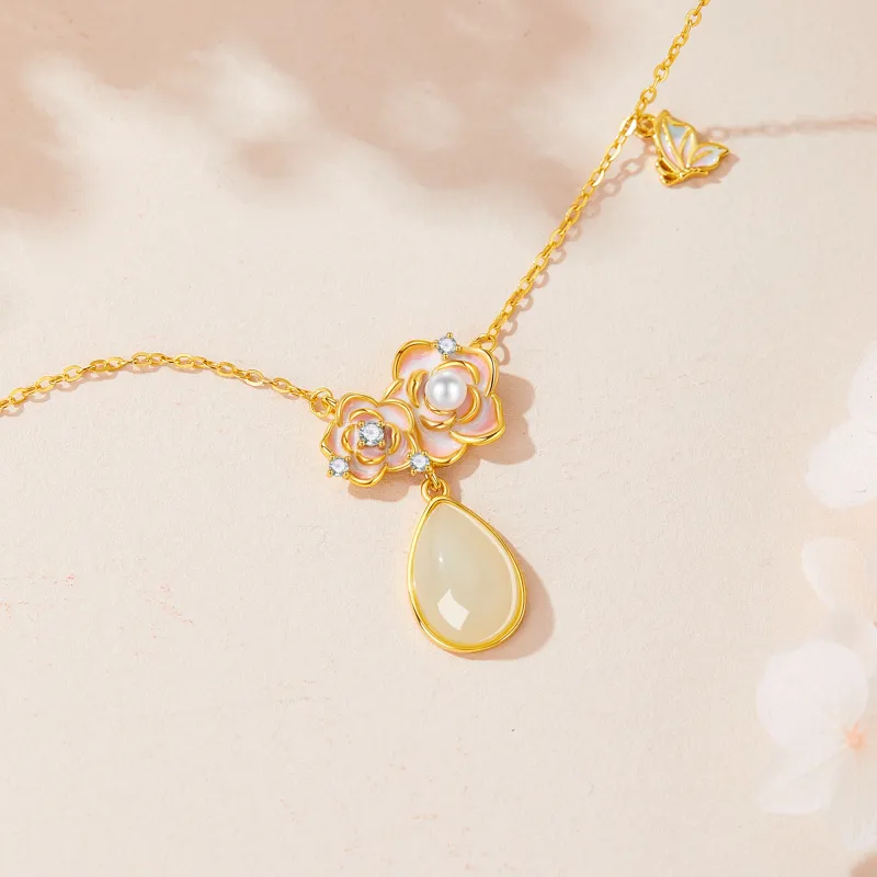 Lao Feng Xiang S925 Necklaces Women's-1
