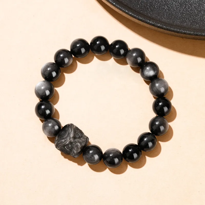 Lao Feng Xiang Obsidian Bracelets Unisex-5