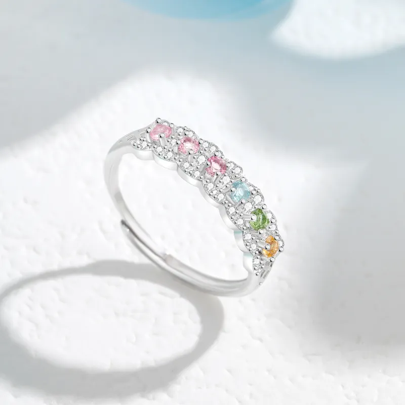 Lao Feng Xiang Natural Tourmaline Rings Women's-5