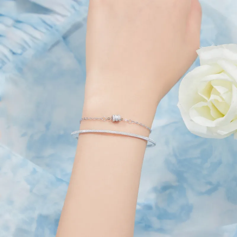 Lao Feng Xiang S925 Silver Bracelets Women's-9