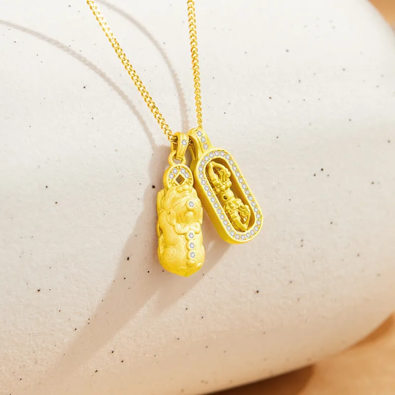 Lao Feng Xiang S925 Silver Necklaces Unisex-6