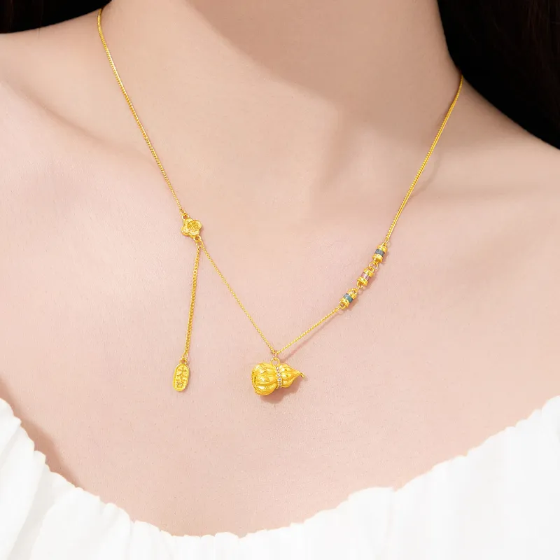Lao Feng Xiang S925 Silver Necklaces Women's-6