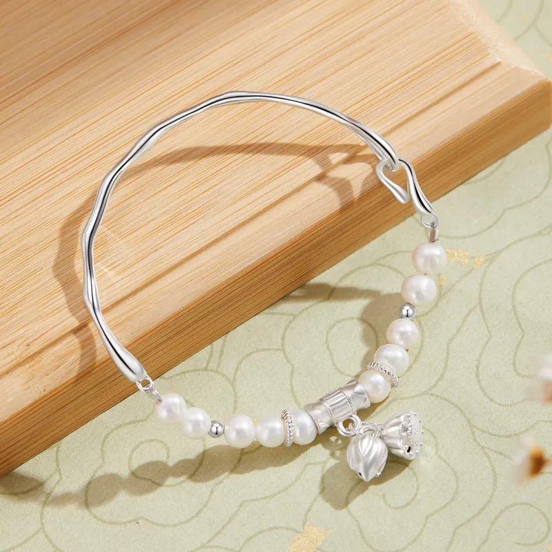 Lao Feng Xiang Pearl Bangles Women's-5