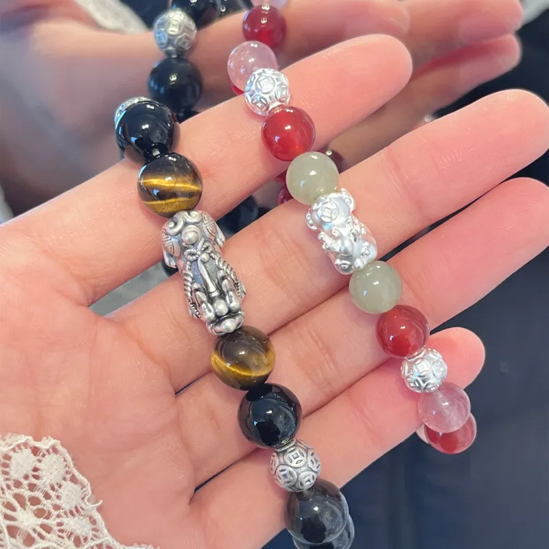 Lao Feng Xiang Agate Bracelets Unisex-3