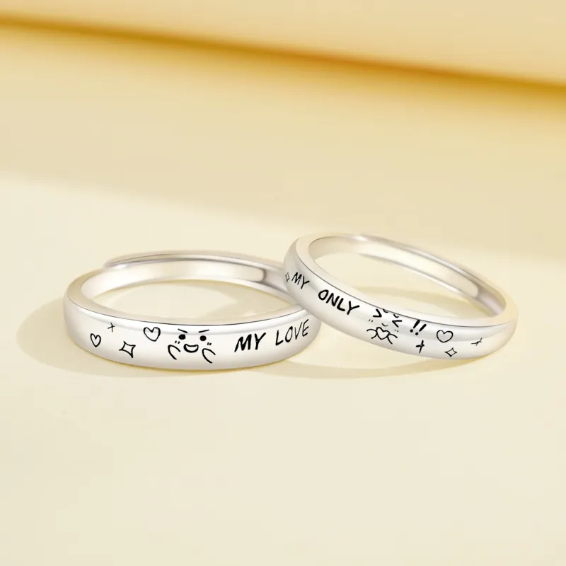 Lao Feng Xiang 999 Fine Silver Rings Unisex-2