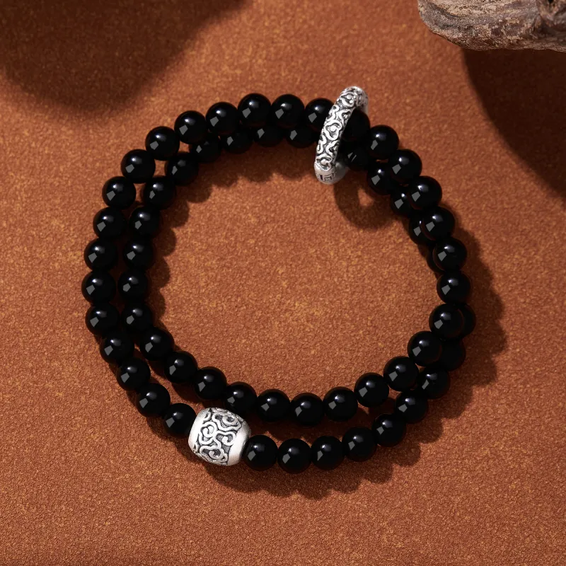 Lao Feng Xiang Obsidian Bracelets Men's-1