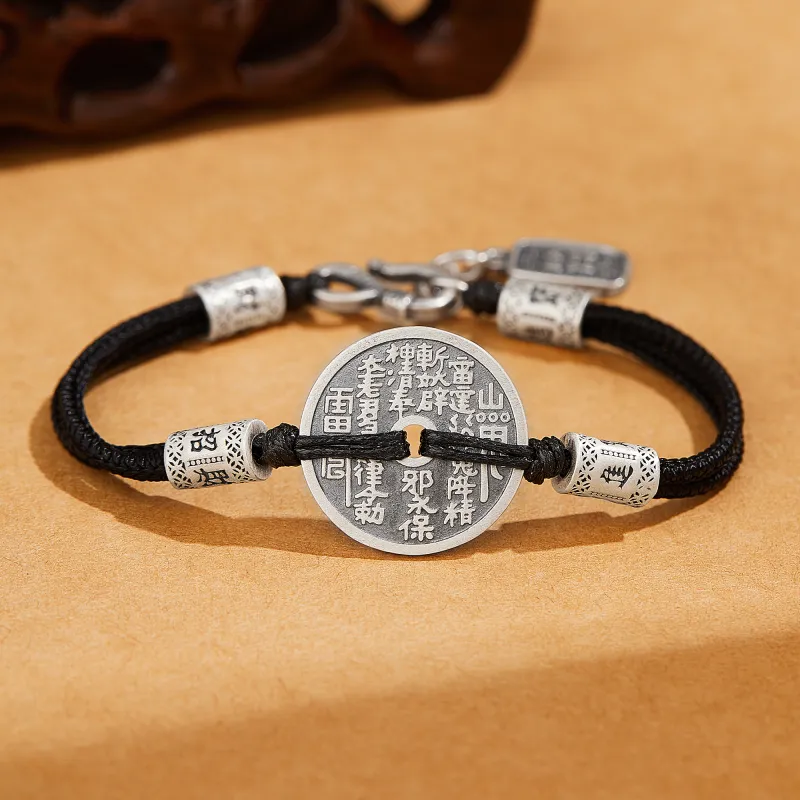 Lao Feng Xiang S999 Fine Silver Pure Silver Bracelets Men's-2