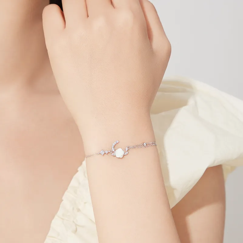 Lao Feng Xiang S925 Silver Bracelets Women's-6