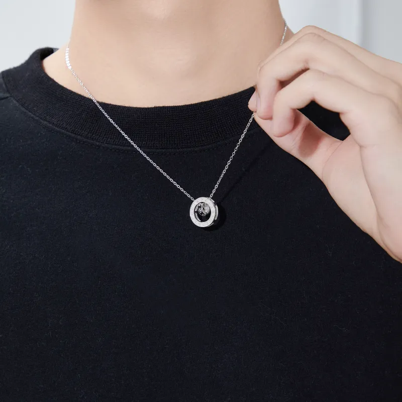Lao Feng Xiang S925 Silver Necklaces Unisex-11