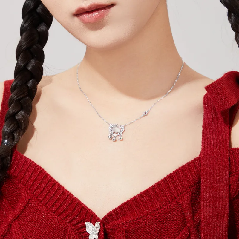 Lao Feng Xiang S925 Silver Necklaces Women's-1