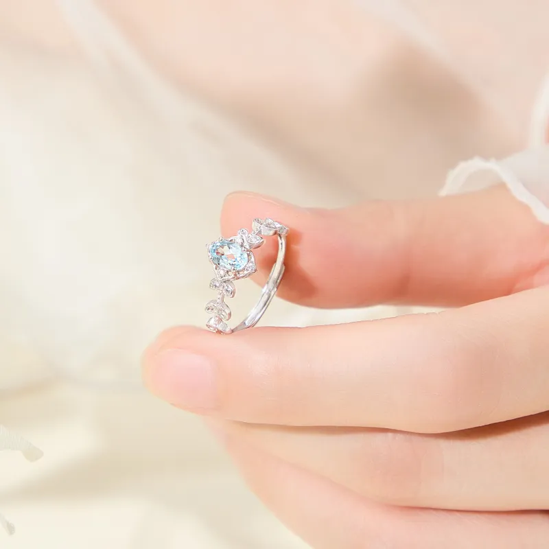 Lao Feng Xiang Natural Topazes Rings Women's-2