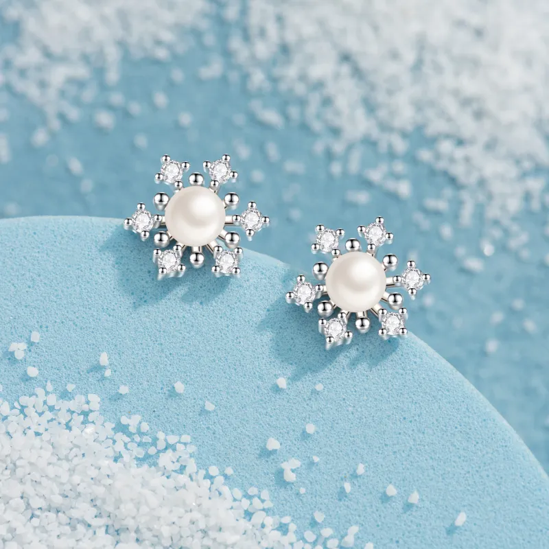 Lao Feng Xiang 925 Sterling Silver Stud Earrings Women's-5