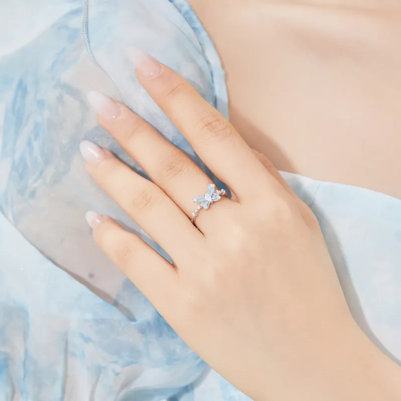 Lao Feng Xiang S925 Silver Rings Women's-3
