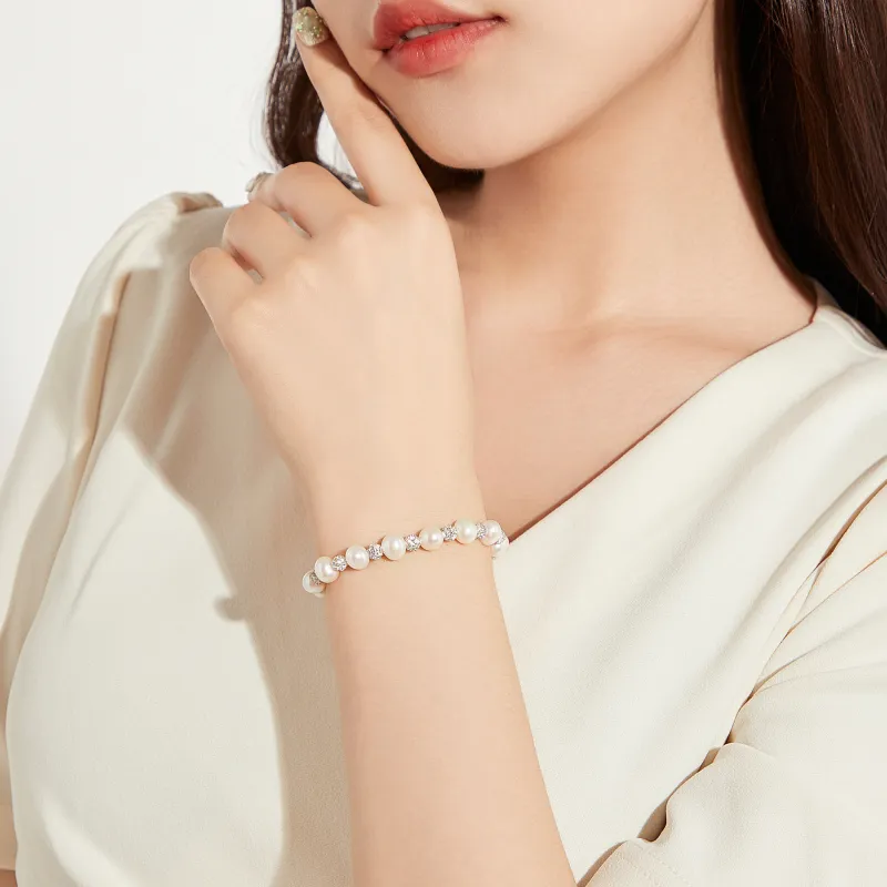 Lao Feng Xiang Pearl Bracelets Women's-1