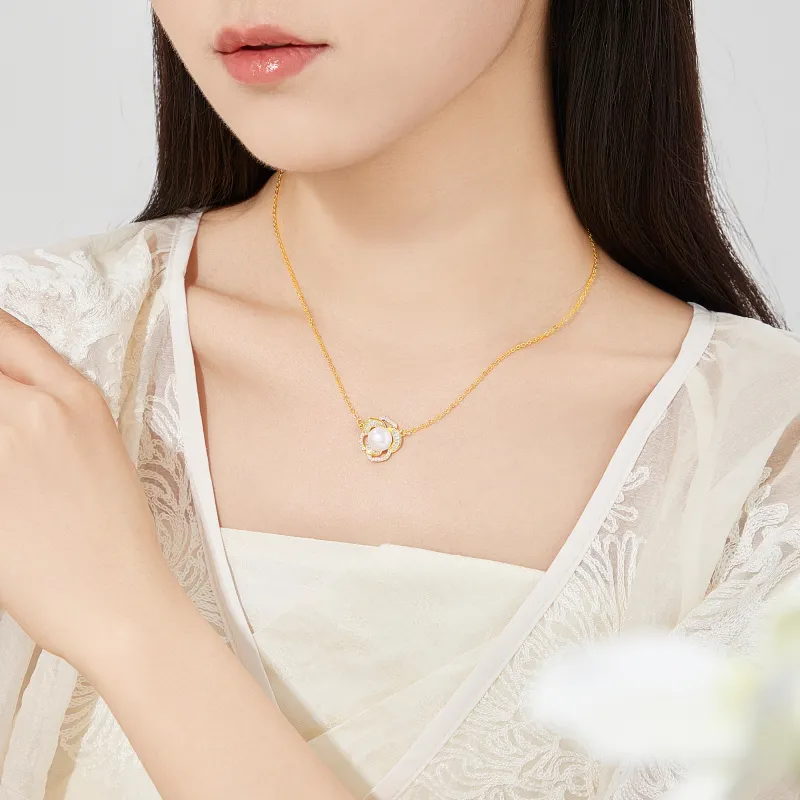 Lao Feng Xiang S925 Silver Necklaces Women's-2