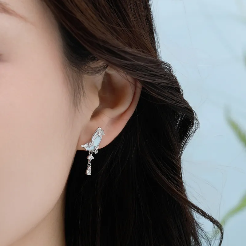 Lao Feng Xiang S925 Silver Earrings Women's-6