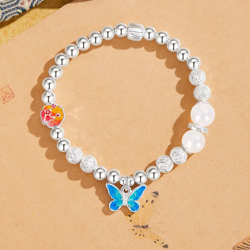 Lao Feng Xiang S999 Fine Silver Pure Silver Bracelets Women's-1