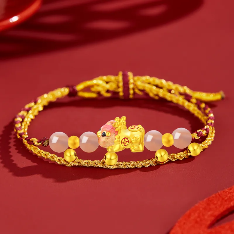 Lao Feng Xiang S999 Silver Bracelet Girlfriend Women's-1