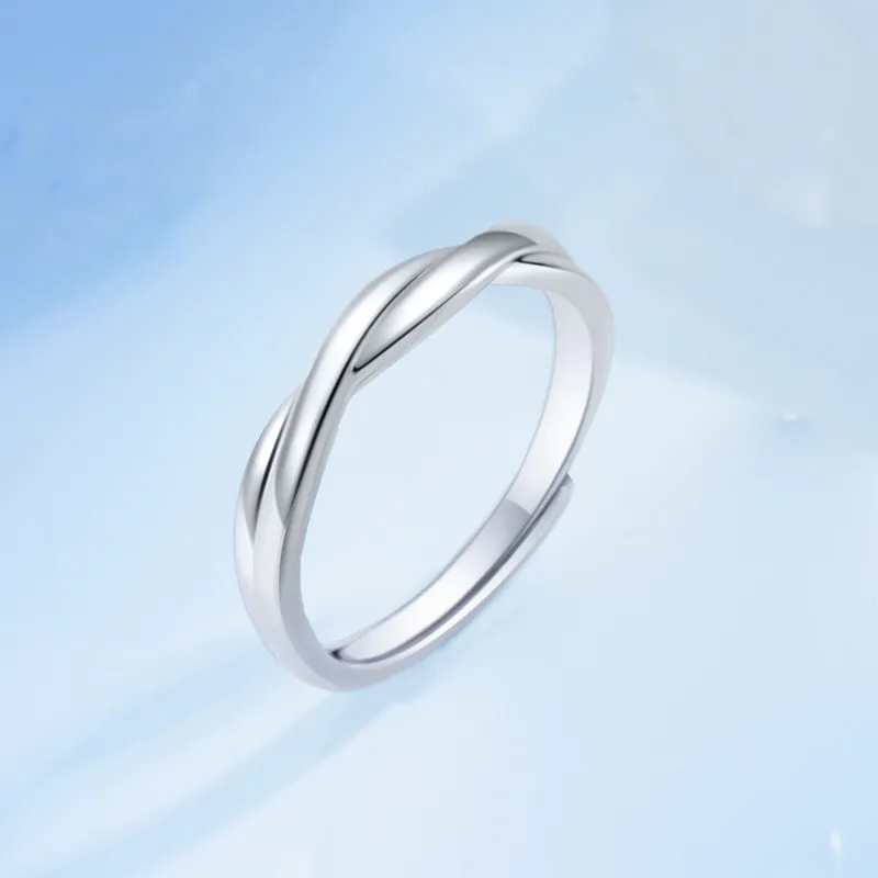 Lao Feng Xiang S999 Silver Rings Unisex-1