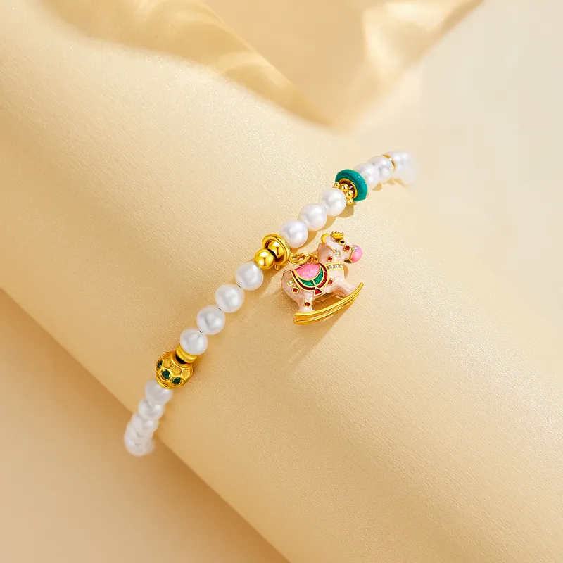 Lao Feng Xiang Pearl Bracelets Women's-1