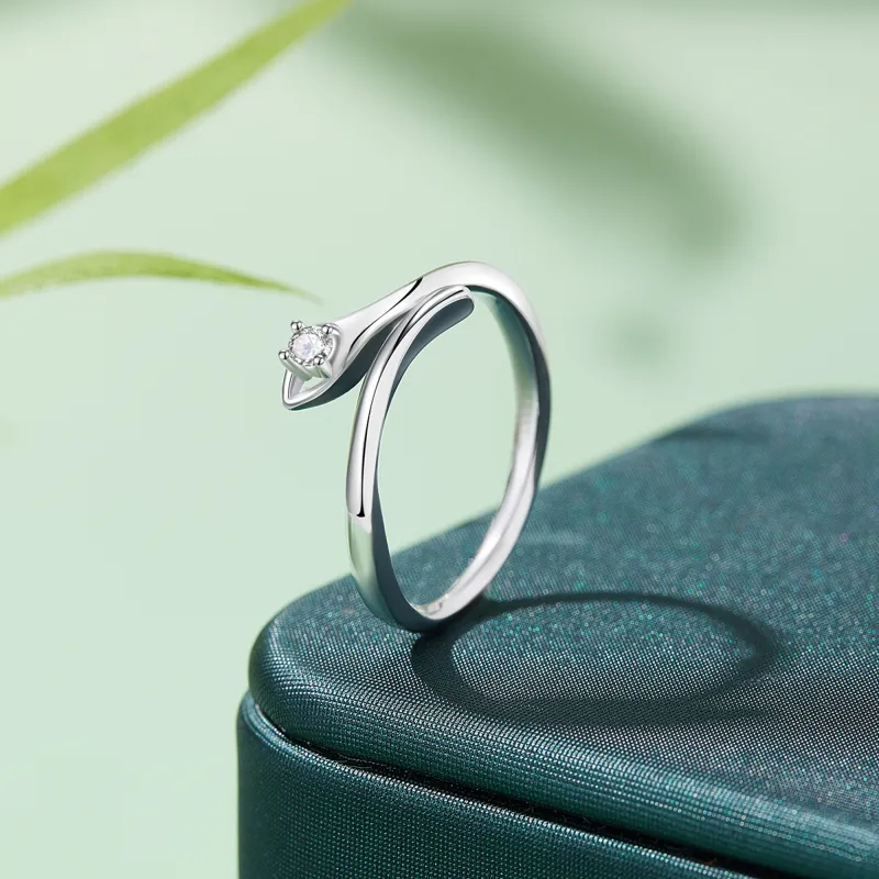 Lao Feng Xiang S925 Silver Rings Women's-4
