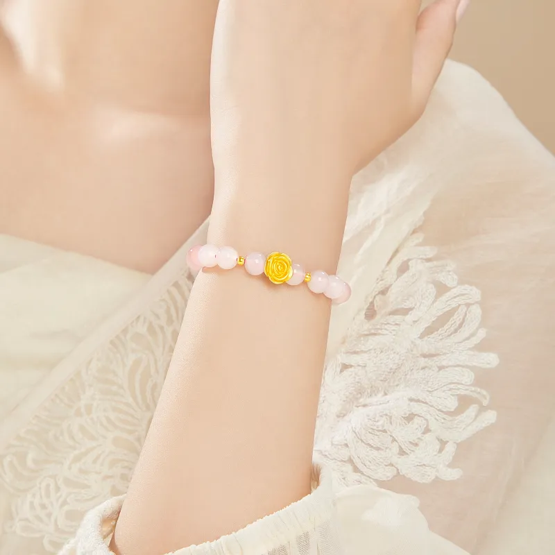 Lao Feng Xiang Natural Agate Bracelets Women's-2