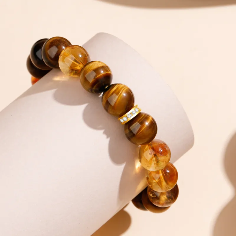 Lao Feng Xiang Tiger's Eye Stone Bracelets Unisex-6