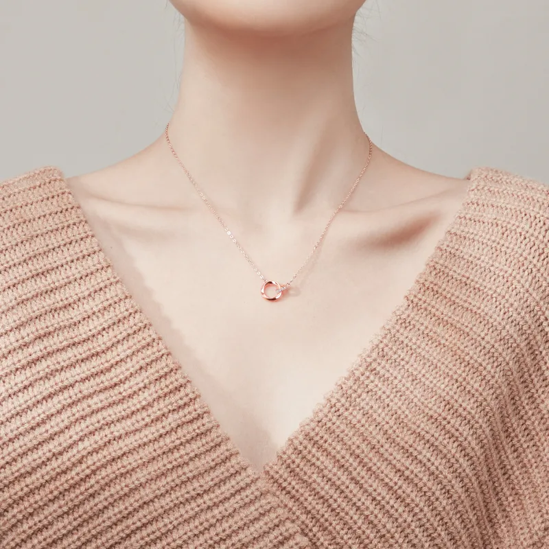 Lao Feng Xiang S925 Sterling Silver Necklaces Women's-5