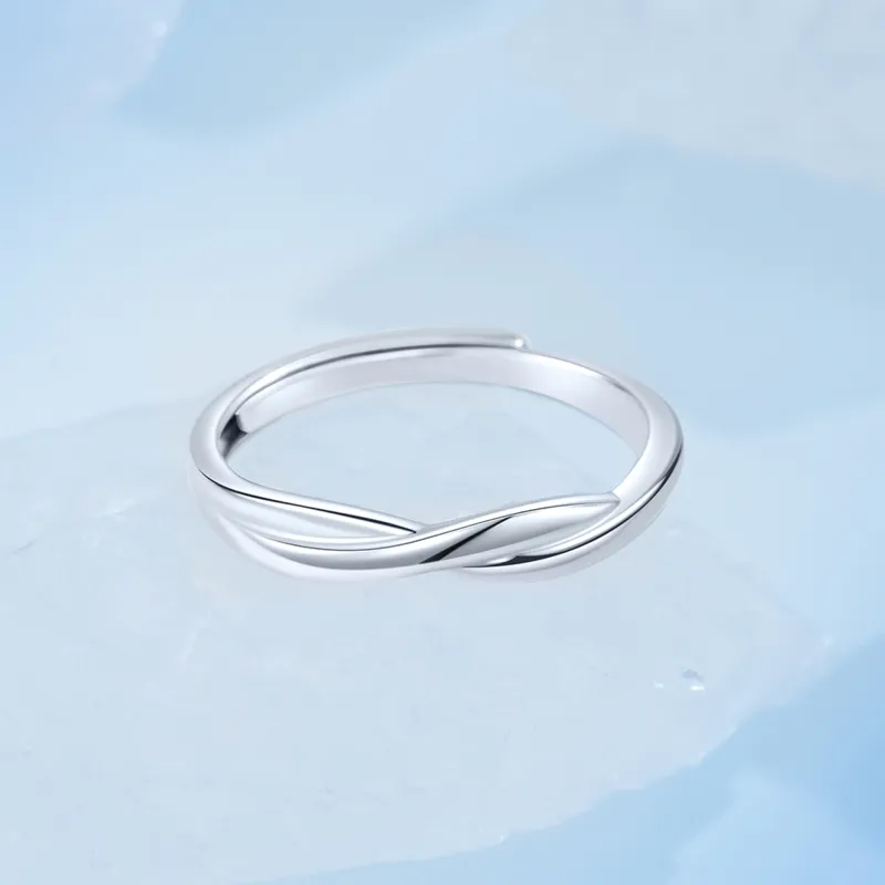 Lao Feng Xiang S999 Silver Rings Unisex-2