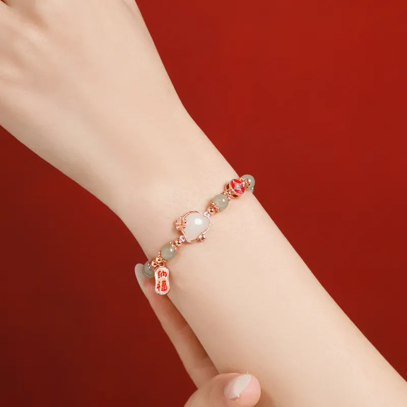 Lao Feng Xiang S925 Sterling Silver Bracelets Women's-11