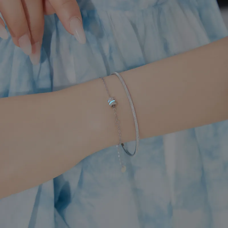 Lao Feng Xiang S925 Silver Bracelets Women's-11