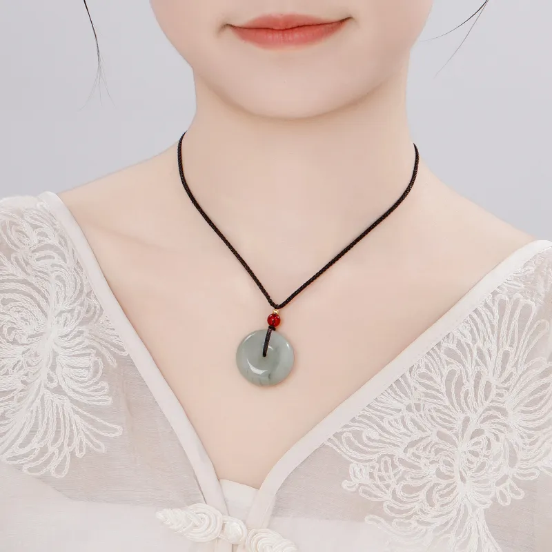 Lao Feng Xiang Tianshan Jade Necklaces Unisex-1