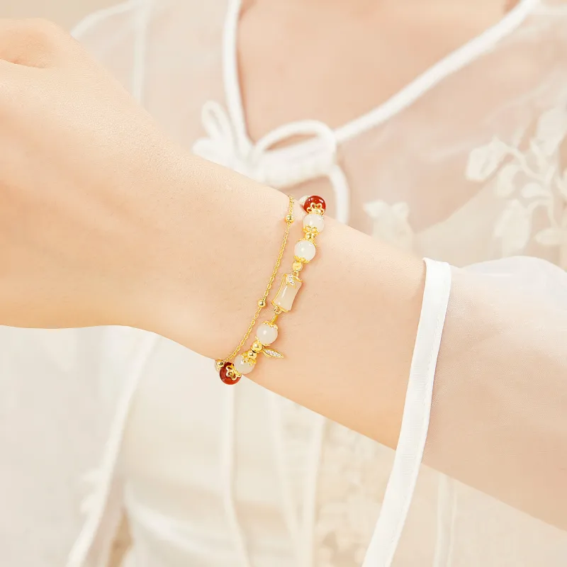Lao Feng Xiang Chalcedony Jade Bracelets Women's-5