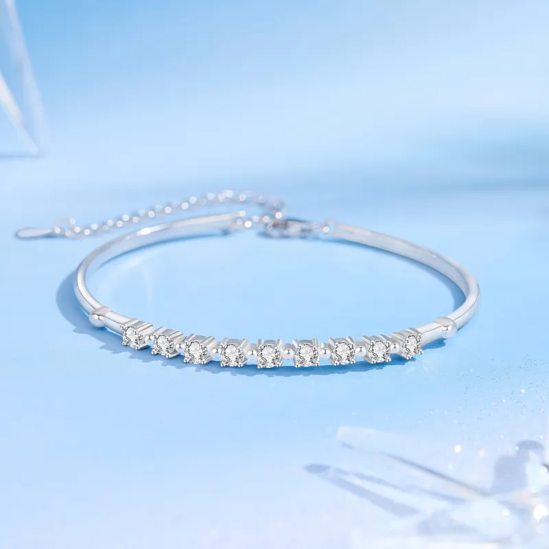 Lao Feng Xiang S925 Silver Bangles Women's-1
