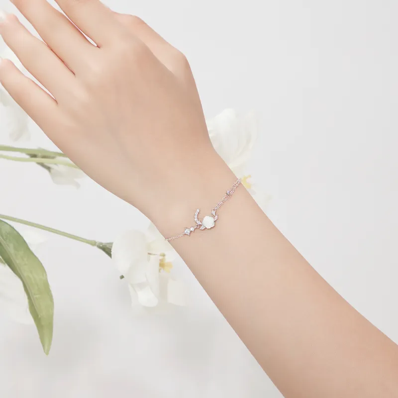 Lao Feng Xiang S925 Silver Bracelets Women's-4