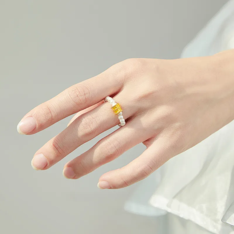 Lao Feng Xiang Gold Rings Women's-2