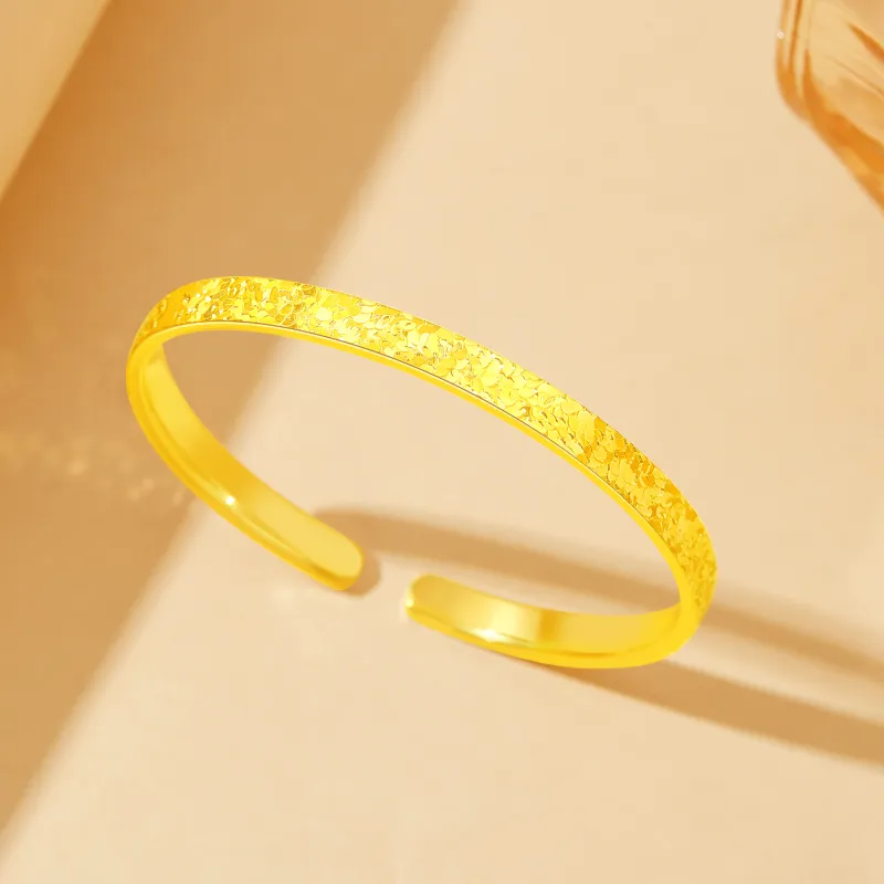 Lao Feng Xiang 999 Fine Silver Bangles Women's-3