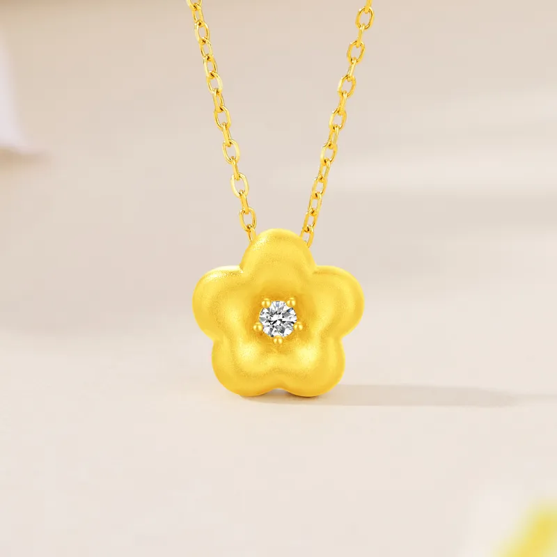 Lao Feng Xiang S925 Silver Necklaces Women's-1
